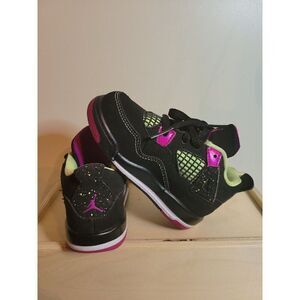 Air Jordan 4 Retro GT Fuchsia Lime Black Girls Sneakers